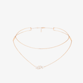 Serti sur Vide necklace set with 4 diamonds