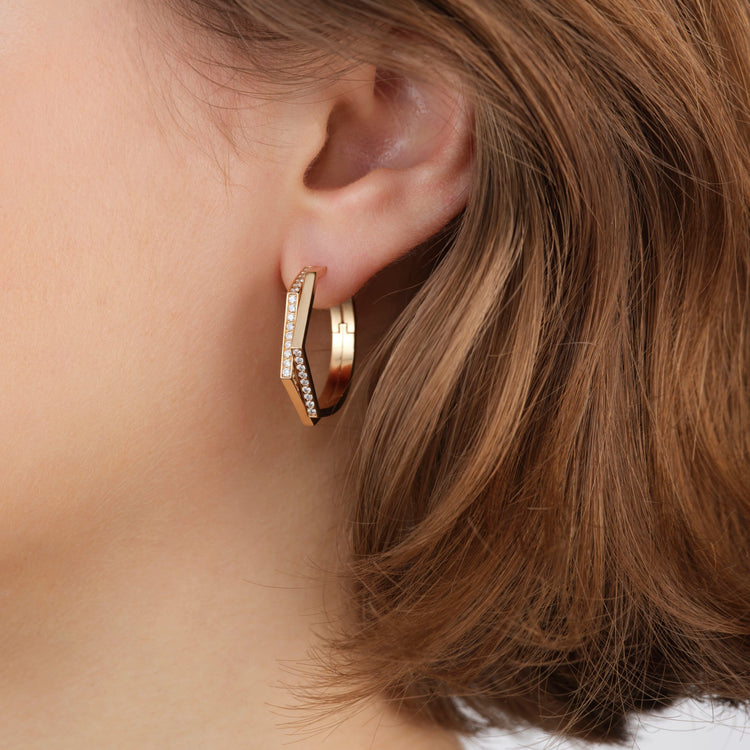 Antifer 2-row hoop earring M