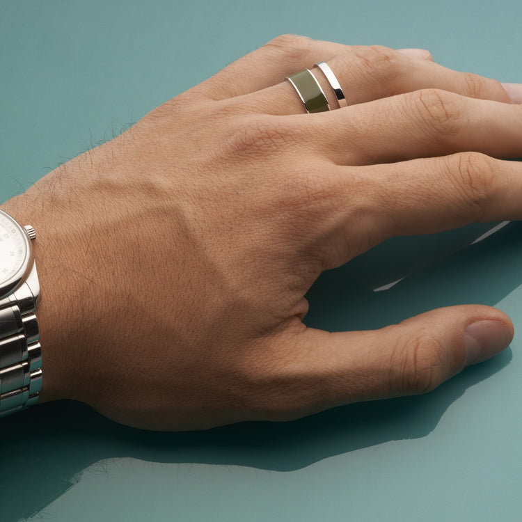 Berbere Chromatic Olive Green lacquer ring