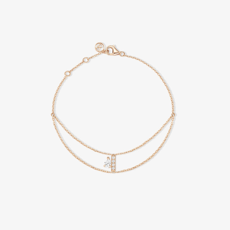 Letters Serti sur Vide bracelet set with 1 diamond