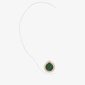 Antifer earring in pink gold with Malachite