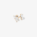 Boucle d'oreille Serti sur Vide sertie de 3 diamants