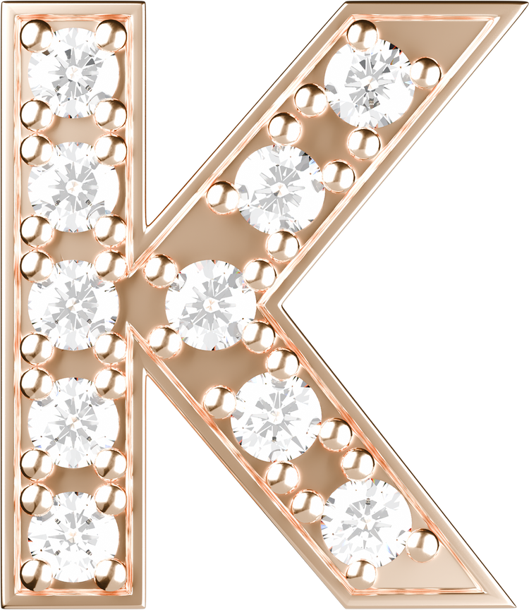 Letters Pink Gold Perso