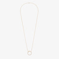 Antifer long pendant in pink gold paved with diamonds