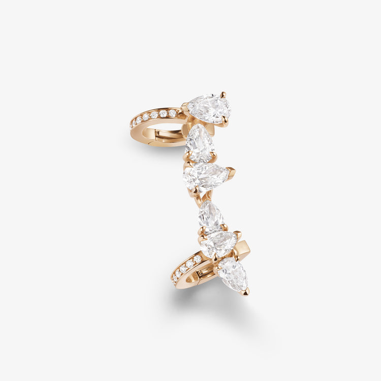 Serti sur Vide earcuff set with 6 diamonds