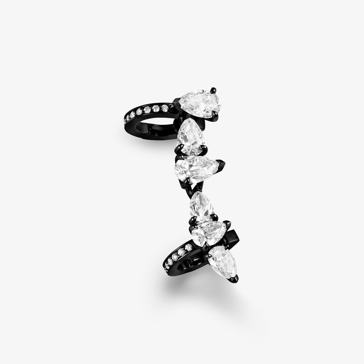 Serti sur Vide earcuff set with 6 diamonds