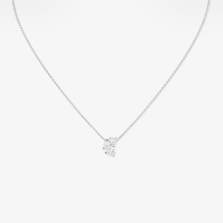 Serti sur Vide pendant set with 3 diamonds