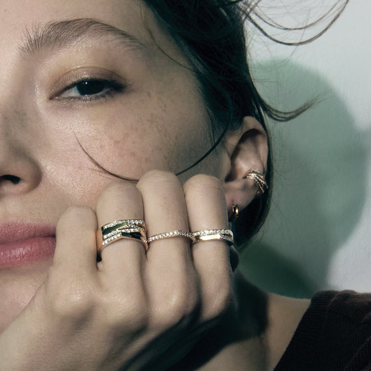 Antifer 4-row earcuff