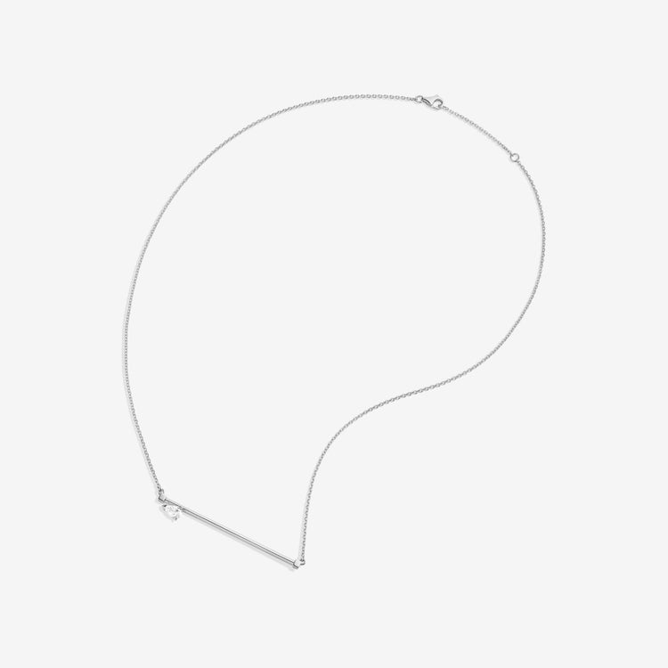 Serti sur Vide pendant set with 1 diamond