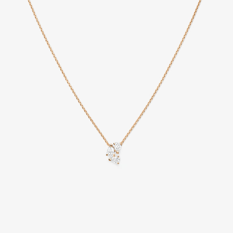 Pendentif Serti sur Vide serti de 3 diamants