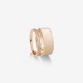 Berbere Chromatic nude ring in pink gold paved with diamonds