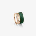 Bague Berbere Chromatic édition Dubaï laque Vert Foncé en or rose pavée de diamants