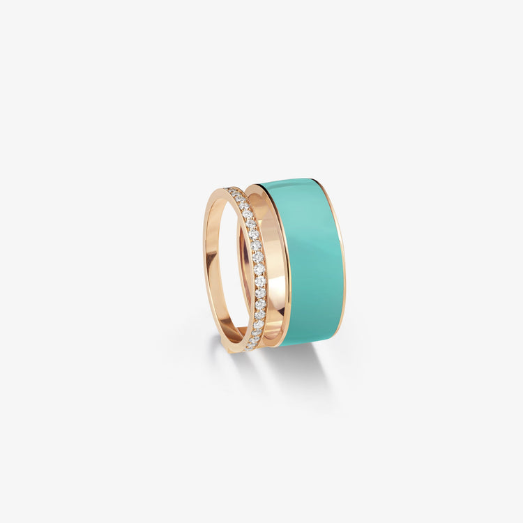 Berbere Chromatic Monaco edition Turquoise lacquer ring
