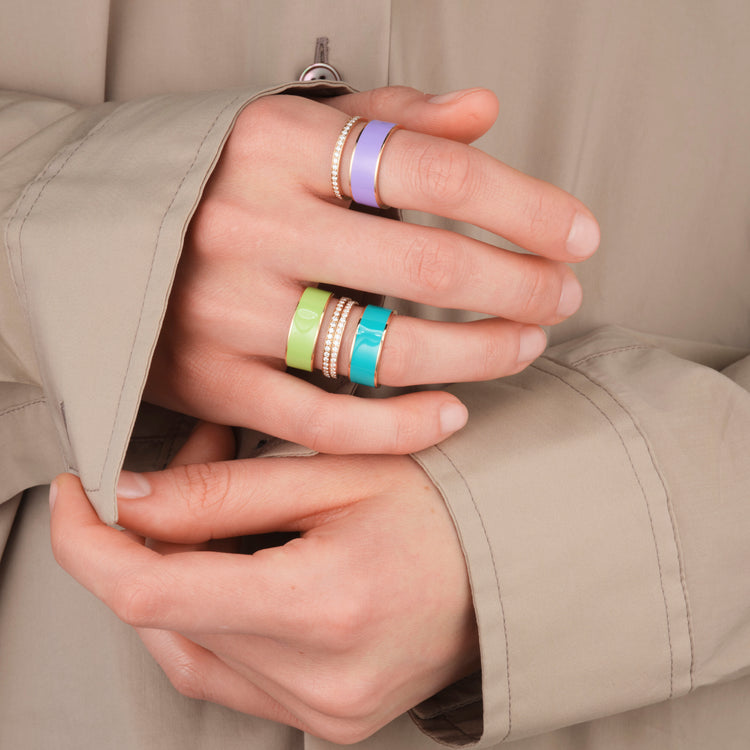 Berbere Chromatic Monaco edition Turquoise lacquer ring