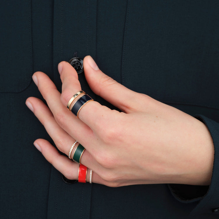 Bague Berbere Chromatic laque Navy