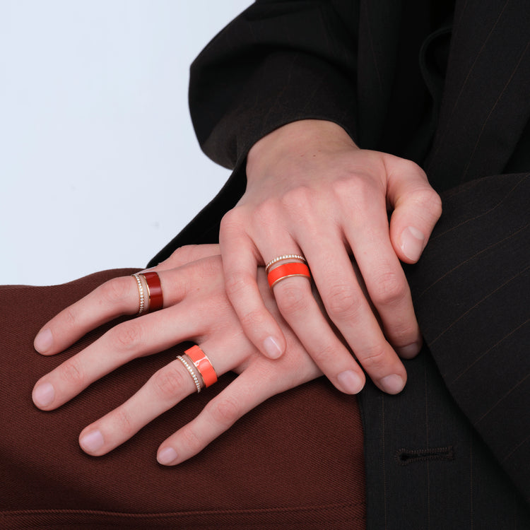 Berbere Chromatic Miami edition Coral lacquer ring