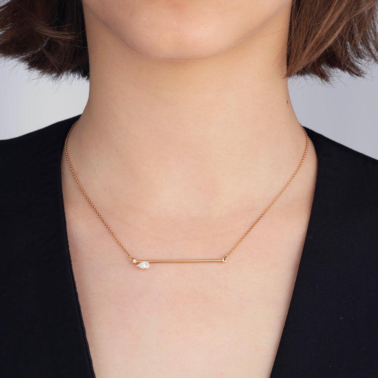 Pendentif Serti sur Vide serti d'1 diamant