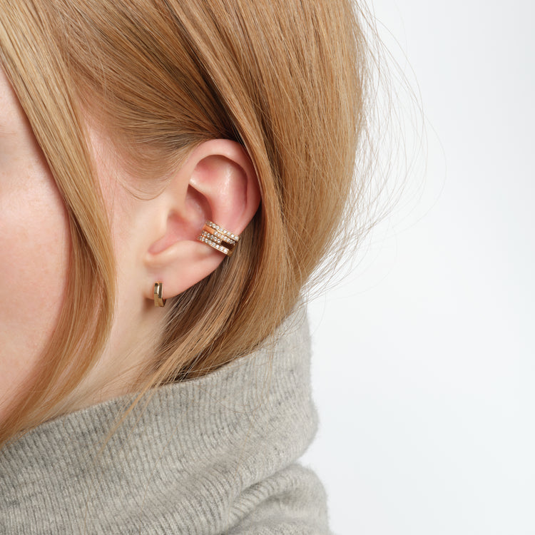 Antifer 2-row hoop earring