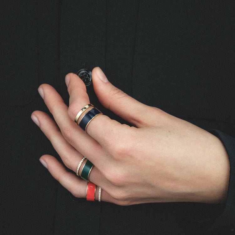 Berbere Chromatic Navy lacquer ring