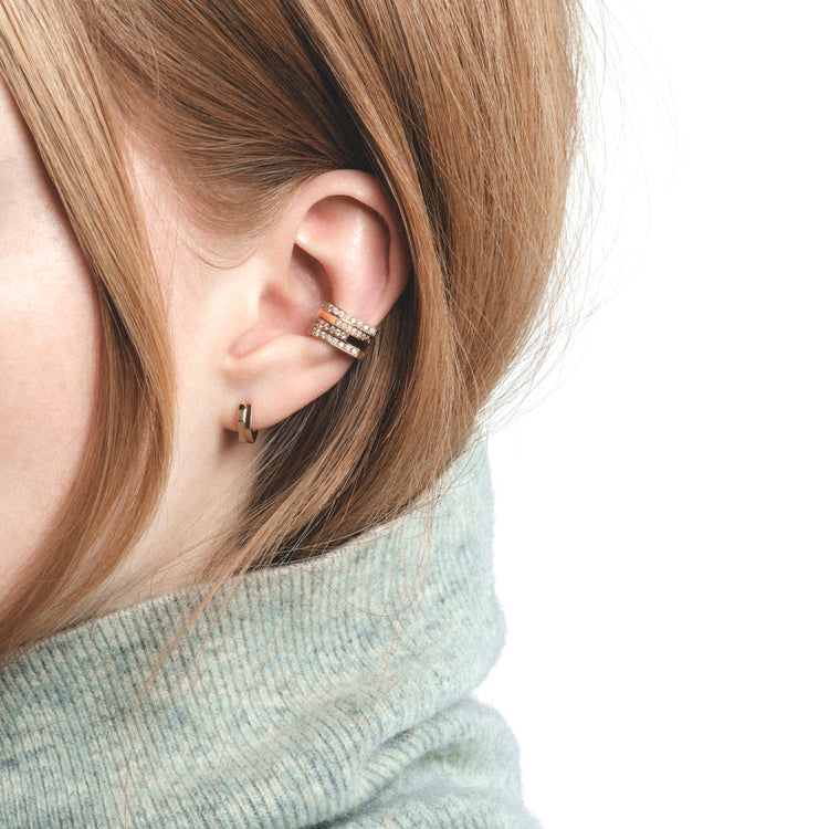 Antifer 2-row hoop earring