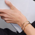 Serti Inversé bracelet in pink gold