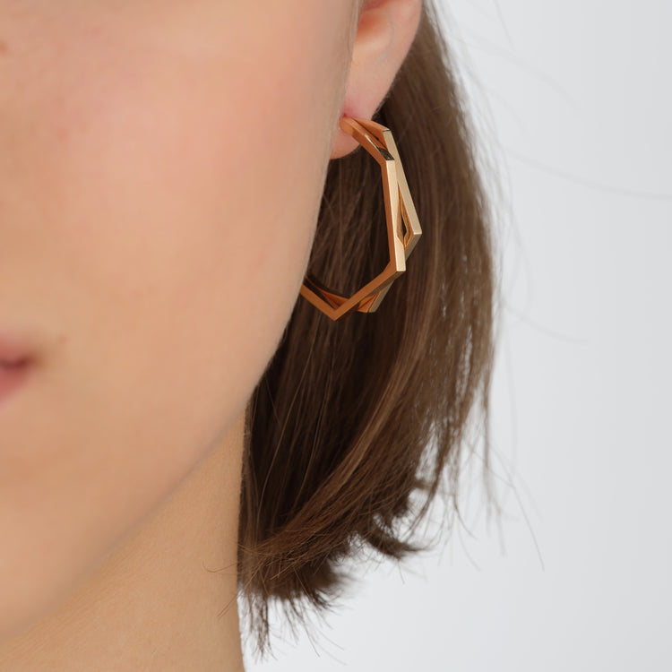 Antifer 2-row hoop earring L