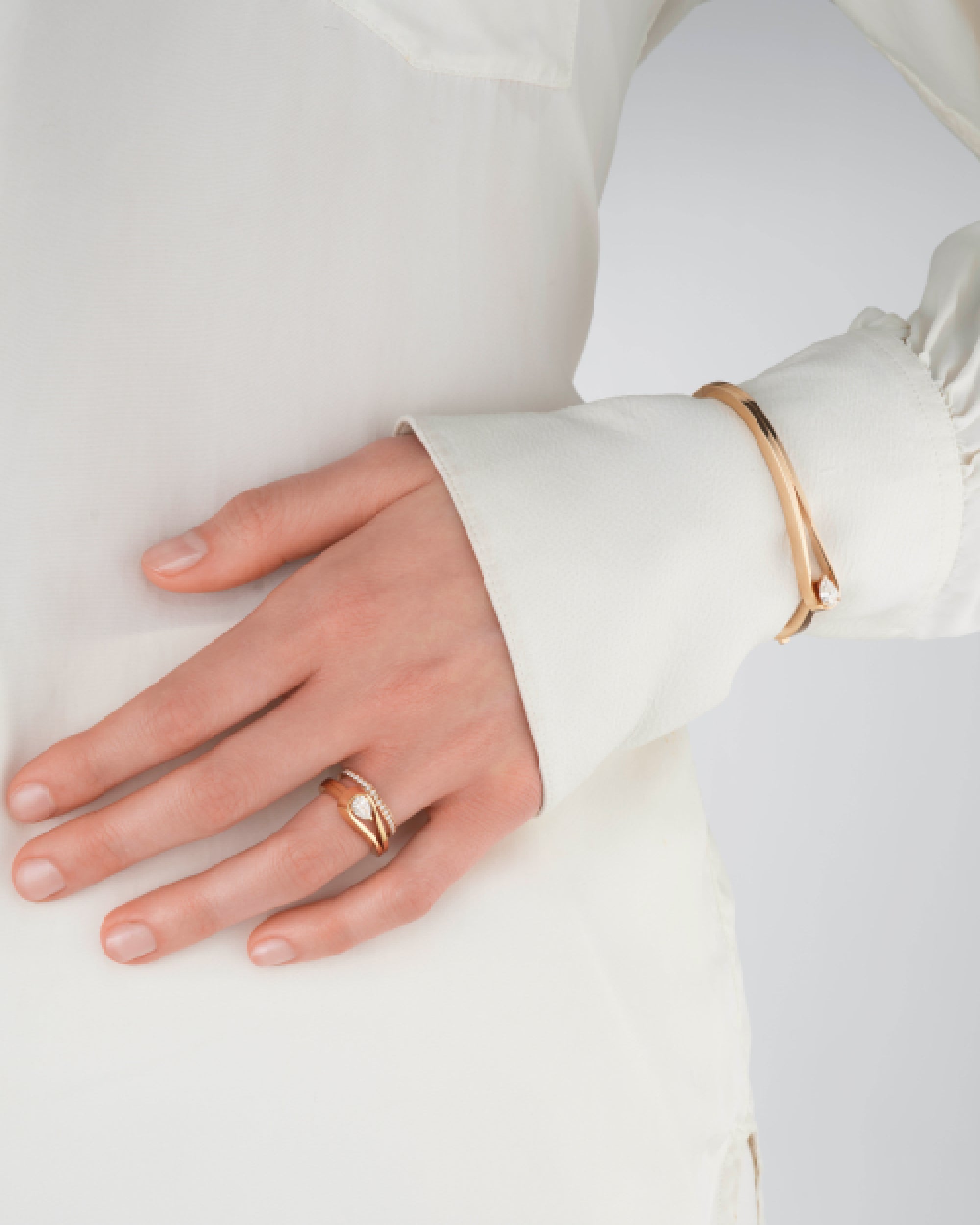 Bague Serti Inversé sertie d'1 diamant