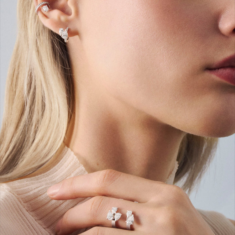 Clip d'oreille Serti sur Vide  serti d'1 diamant