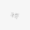 Boucle d'oreille Serti sur Vide sertie de 3 diamants