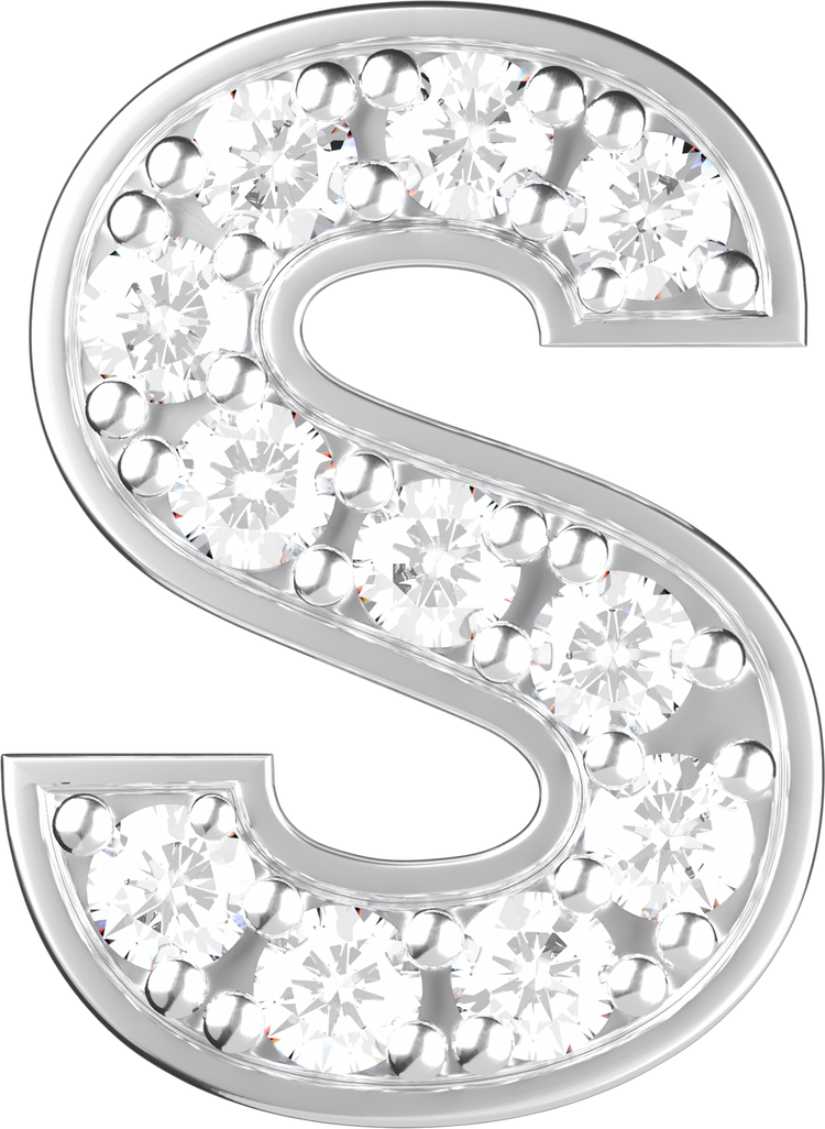 Letters White Gold Perso