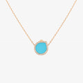 Pendentif Antifer Turquoise en or rose