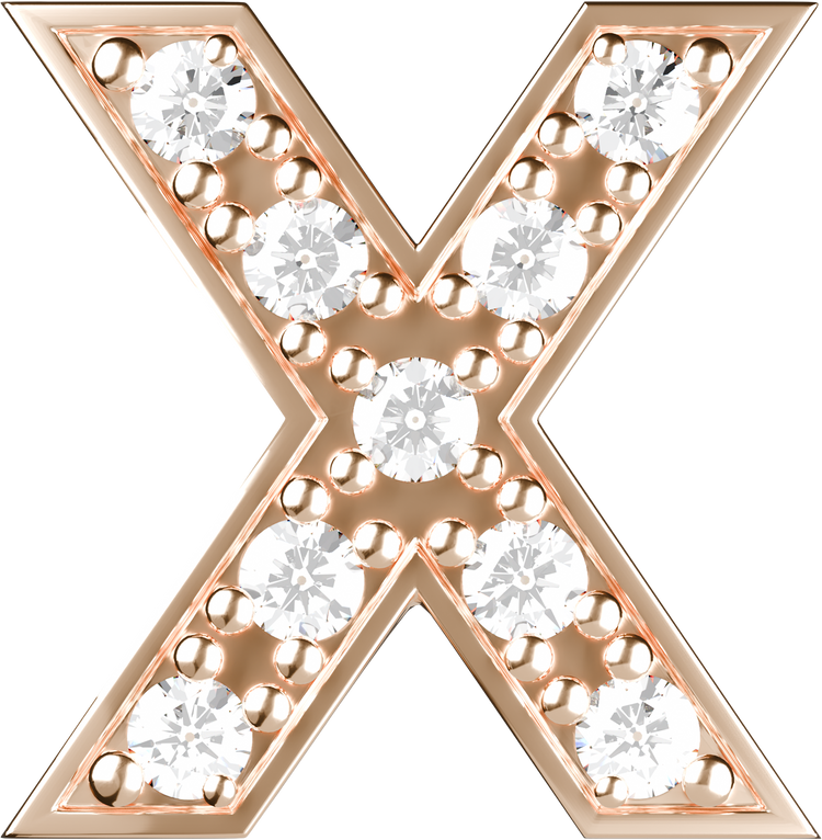 Letters Pink Gold Perso