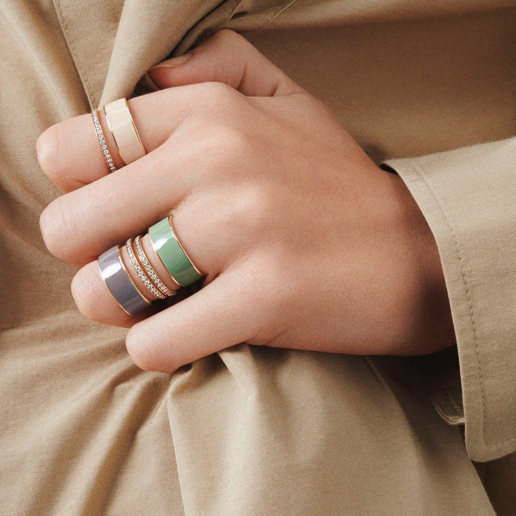 Berbere Chromatic Sage-green lacquer ring